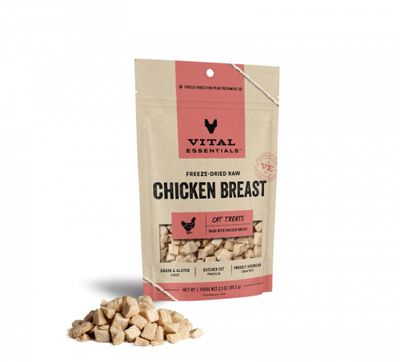 Vital Essentials Freeze Dried Raw Chicken Breast Cat Treats - 2.1 Oz
