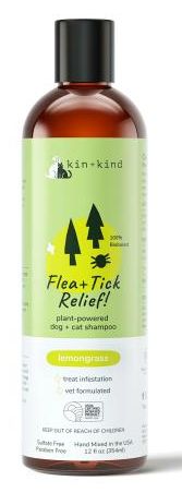 KIN+KIND FLEA &amp; TICK SHAMPOO LEMONGRASS 12OZ