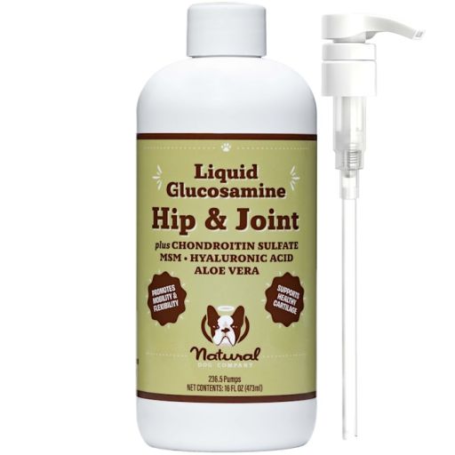 Natural Dog Company Liquid Glucosamine Hip &amp; Joint Oil for Dogs  16 oz