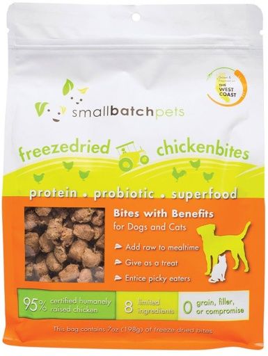 7 Oz Freeze-Dried Small Bites Chicken Dog &amp; Cat Food