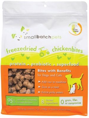 7 Oz Freeze-Dried Small Bites Chicken Dog &amp; Cat Food