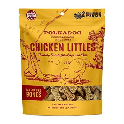 Polkadog Chicken Littles Bone Shaped Dog Treats  Cat Snacks All-Natural Pet