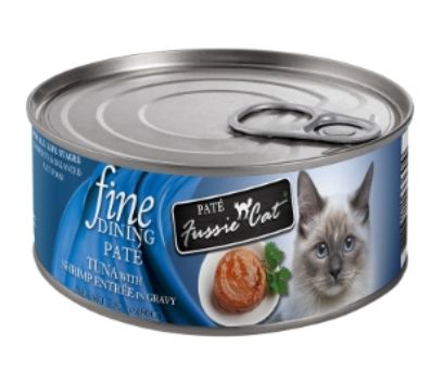 FUSSIE CAT CAT FINE DINING PATE TUNA WITH SHRIMP ENTREE 2.82OZ
