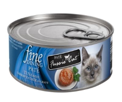 FUSSIE CAT CAT FINE DINING PATE TUNA WITH SHRIMP ENTREE 2.82OZ