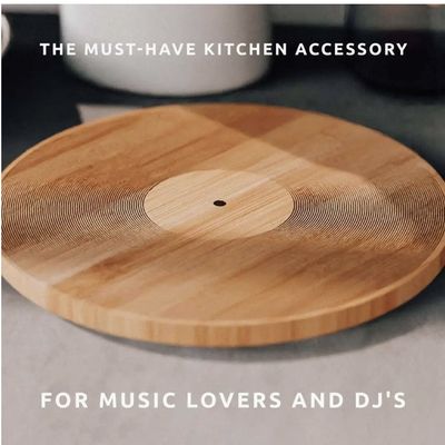 12" bamboo record cutting board