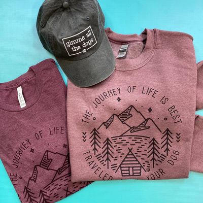 The Journey of Life Sweatshirt | Dog Lover Crew Neck DP1056
