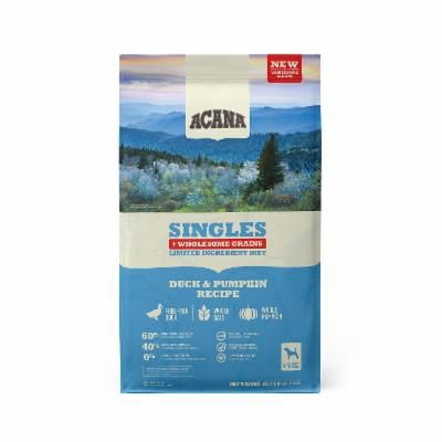 ACANA Wholesome Grains, Duck &amp; Pumpkin Recipe, Limited Ingredient Diet Dry Dog Food - 22.5 Lb Bag