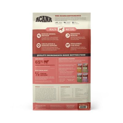 ACANA Singles, Beef &amp; Pumpkin Recipe, Limited Ingredient Diet Dry Dog Food - 22.5 Lb Bag