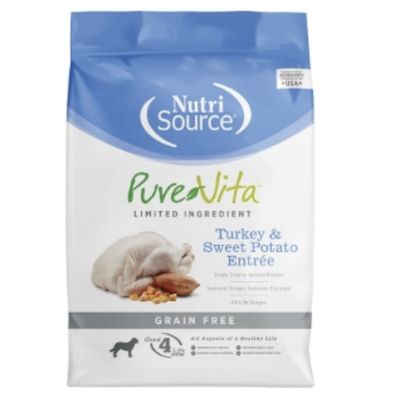 PURE VITA DOG GRAIN FREE TURKEY &amp; SWEET POTATO 25LBS