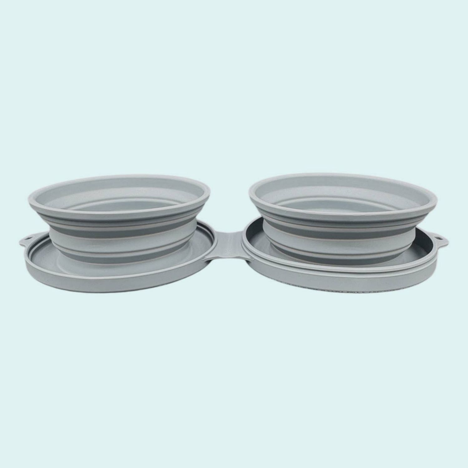 Collapsible Travel Silicone Dog Bowl Set