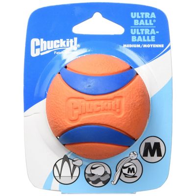 Chuckit! Ultra Ball Rubber Fetch Dog Toy  Medium 2.5  for Dogs 20-60 lb  Pack of 1