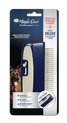 Four Paws Magic Coat® Professional Series 3-in-1 Deluxe Adjustable Dog Comb