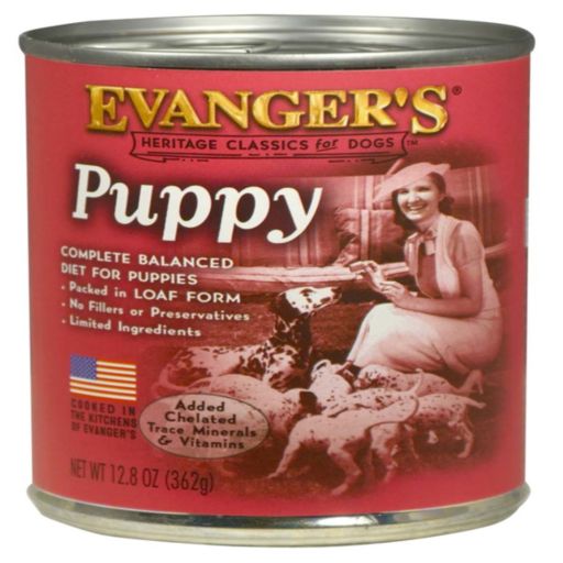 Evanger s Heritage Classic Puppy and Underweight Dogs Food 12.8 oz 12 Pack - PDS-077627101229