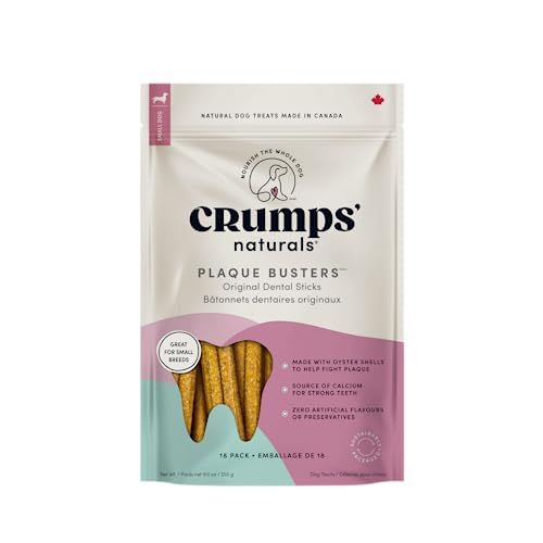 Crumps Naturals Dog Treats Plaque Busters Original 3.5"/18ct