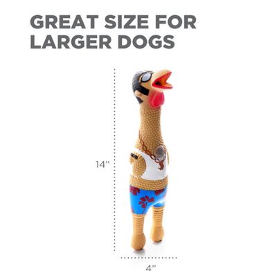 Outward Hound Squawkers Latex Rubber Earl Chicken Large