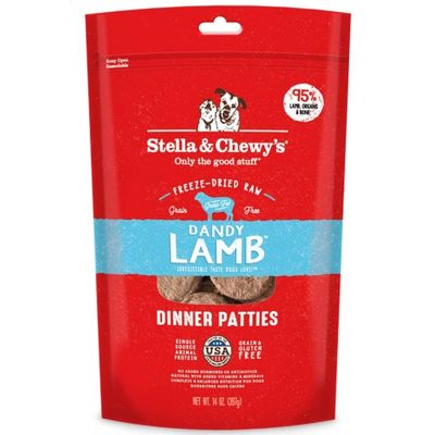 Freeze Dried Raw Dinner Patties High Protein Dandy Lamb Recipe Dry Dog Food 14 Oz.