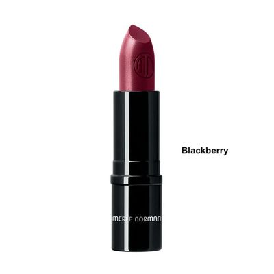A tube of Merle Norman Creamy Lipcolor Lipstick in the Blackberry Shade