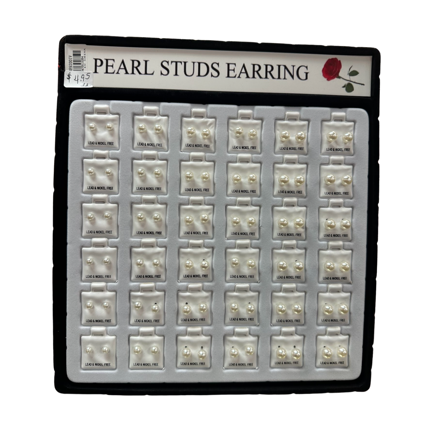 Pearl Studs Earrings by the rows and columns in our in-store display at Merle Norman Elizabethton