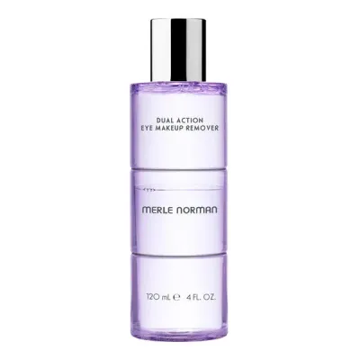 Merle Norman Dual Action Eye Makeup Remover on a white background. 