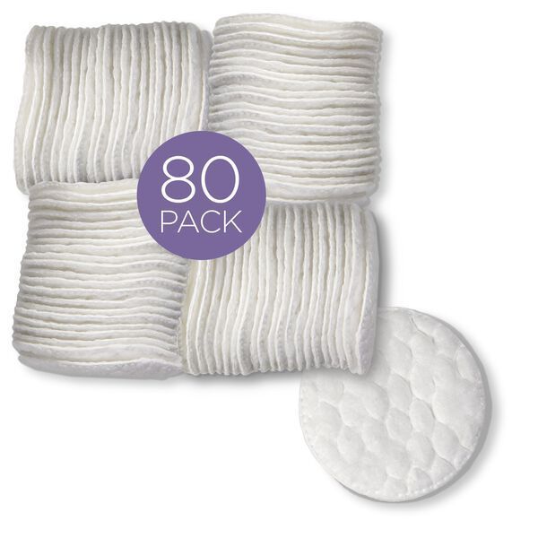 Merle Norman Premium Fluff Puffs | 80 pack | Makeup Removal Pads on a white background