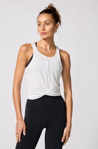 TWIST FRONT TANK, Colour: BRILLIANT WHITE, Size: XSREG