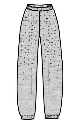 LUXEFLEECE BOYFRIEND SWEATPANT, Colour: DIAMOND DECADENCE, Size: XSREG