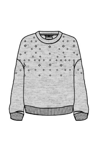 LUXEFLEECE BOYRFRIEND SWEATSHIRT, Colour: DIAMOND DECADENCE, Size: XS/SREG