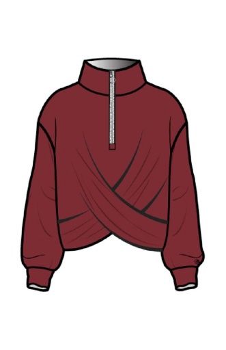 Dreamweave Crossover Pullover, Colour: MERLOT, Size: XSREG