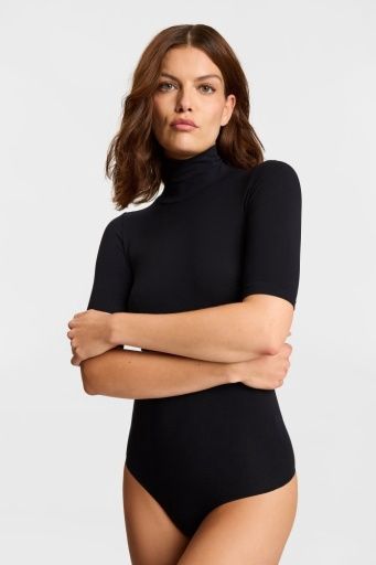 Ballet Short Sleeve Turtleneck Bodysuit