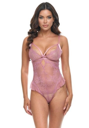 Flora Sheer Lace Teddy