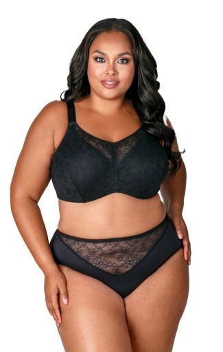 Floral Lace Cami Underwire, Color: Black, Size: 36E