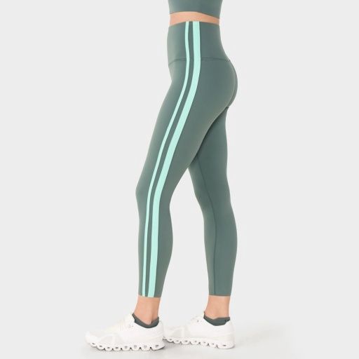 HW 7/8 Stripe Tight Balsam/Breeze, Colour: BALSAM/BREEZE, Size: XSmall