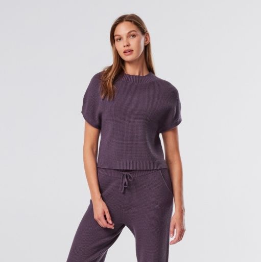Alpine Knit Dolman Tee Fig