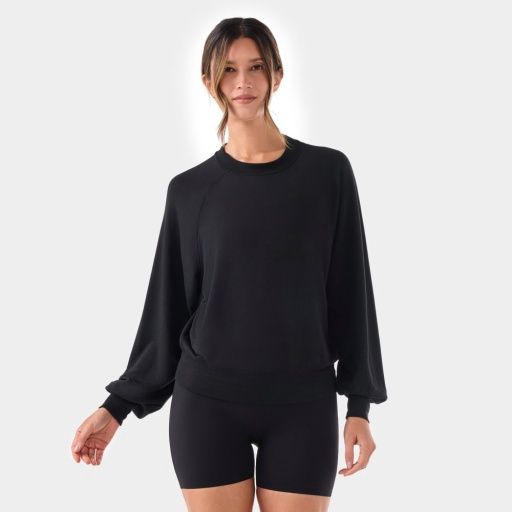 Ease Crew Sweatshirt Ebony, Colour: EBONY, Size: XSmall