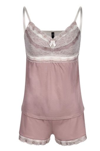 LESLIE SPAGHETTI STRAP CAMISOLE BOXER PJ SET, Size: Small