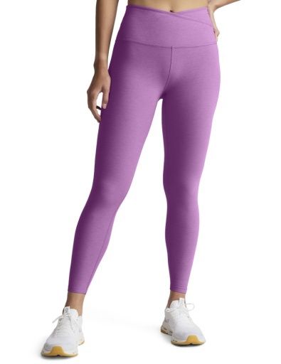 Spacedye At Your Leisure Hw Midi Legging, Color: Fun Fuschia, Size: XS
