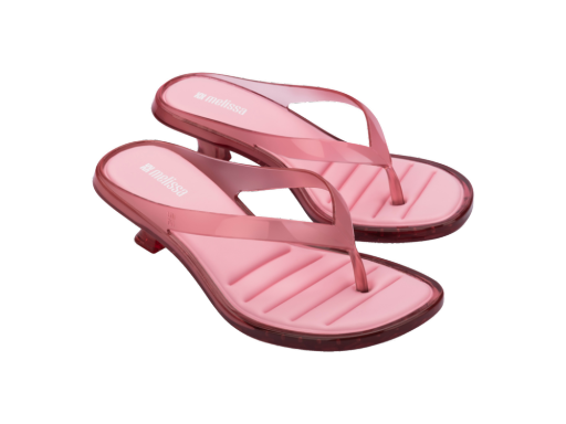 MELISSA FLIP FLOP KITTEN HEEL, Colour: PINK, Size: 6