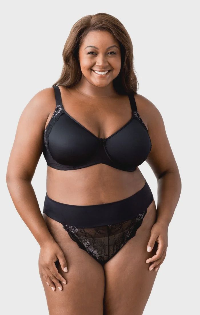 MICROFIBER AND LACE MOLDED UNDERWIRE