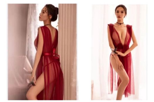 GODDESS TEASE SHEER GOWN 2 PIECE