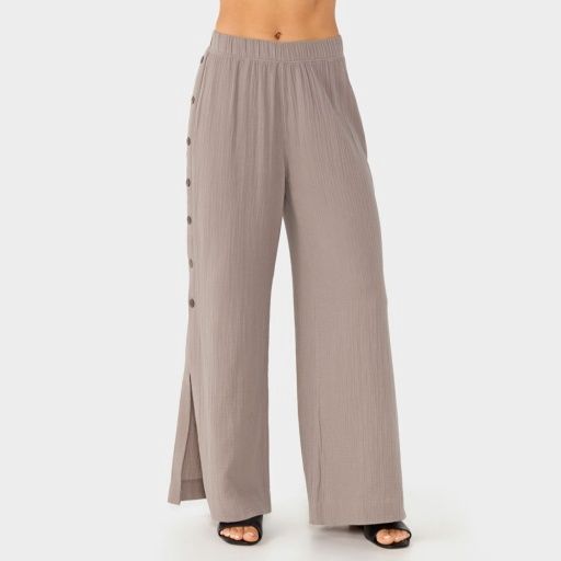 Unwind Gauze Pant Pebble, Colour: PEBBLE, Size: XSmall