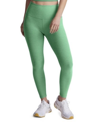 SPACEDYE CAUGHT IN THE MIDI HIGH WAIST LEGGING, Color: Bright Emerald, Size: XS