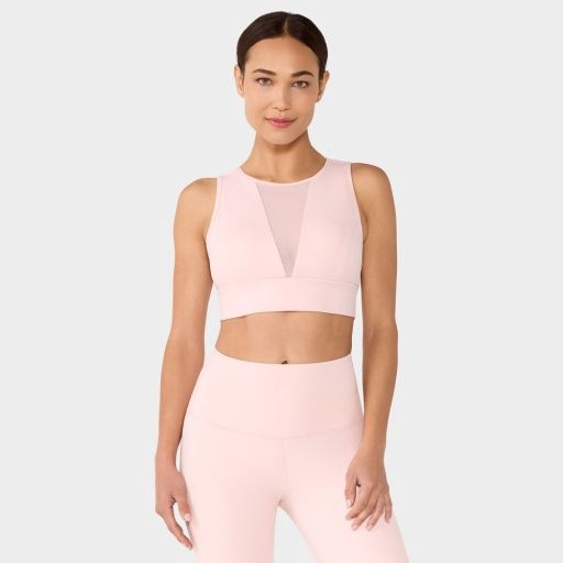 Mesh V Bra Eyelet Embossed, Size: XSmall