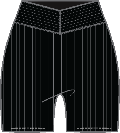 impulse ribbed v waist 5" biker short, Colour: black onyx, Season: spring 2026, Size: XS