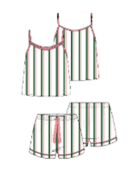 Court Stripe Cami Set