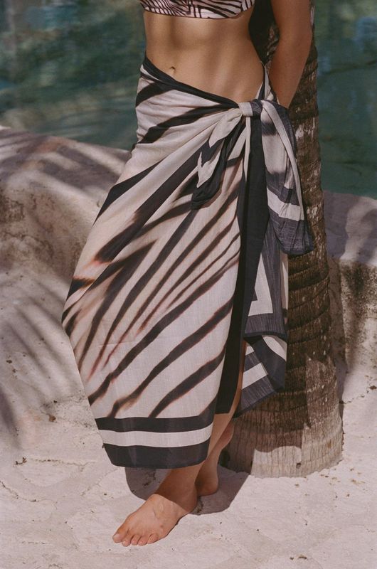 Samara Sarong - Shell Stripe Cotton Cupro