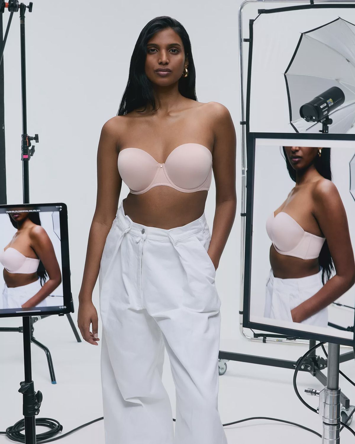 Comfort Chic Full Bust Strapless Bra - Nude Rose