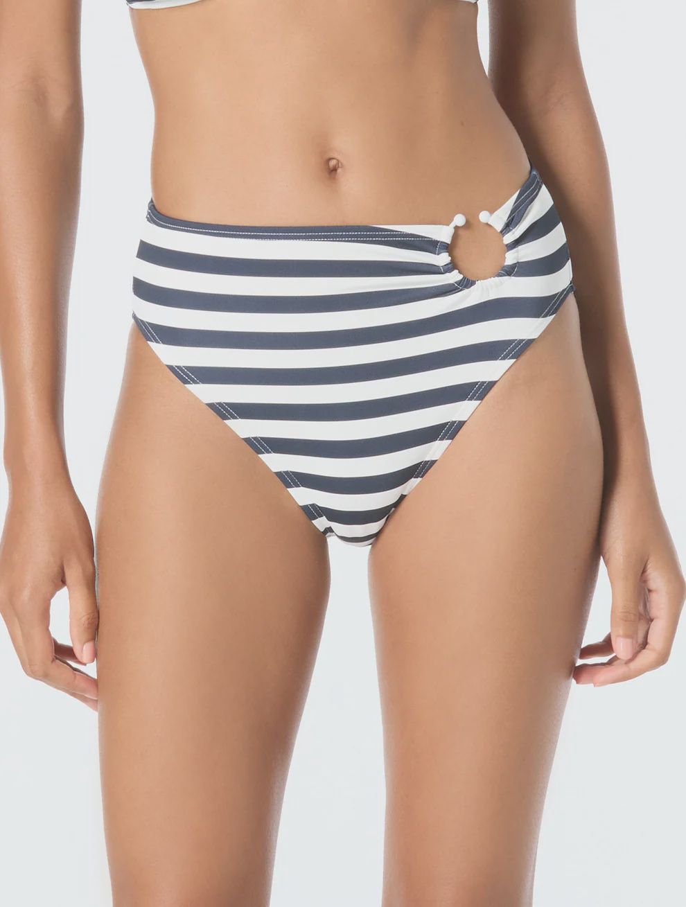 Michael Kors High Waist Side Ring Bikini Bottom