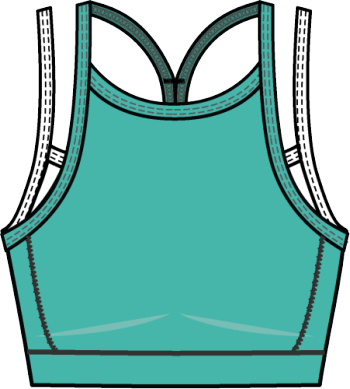 Spacedye™ Layered Long Line Bra
