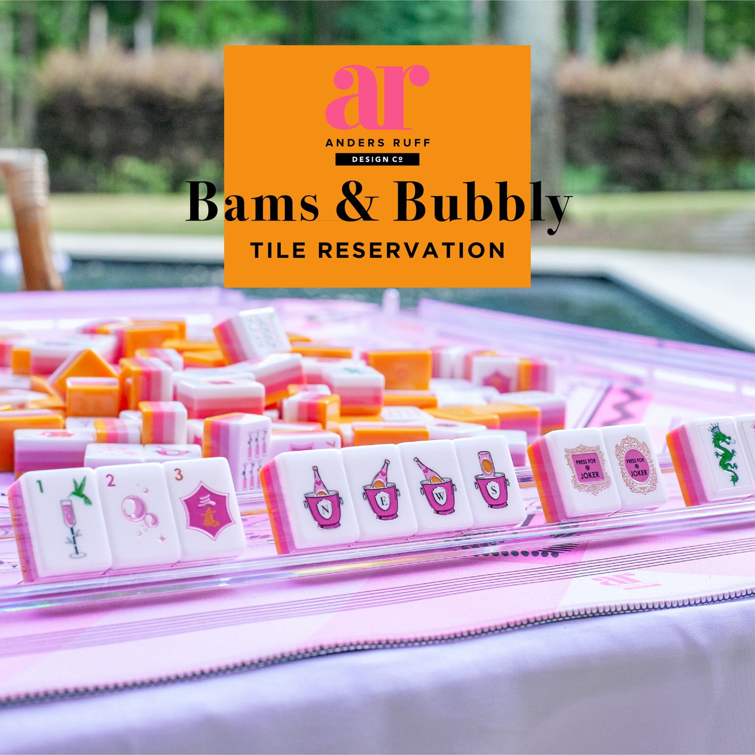 Bams &amp; Bubbly Mahjong Tiles - Champagne