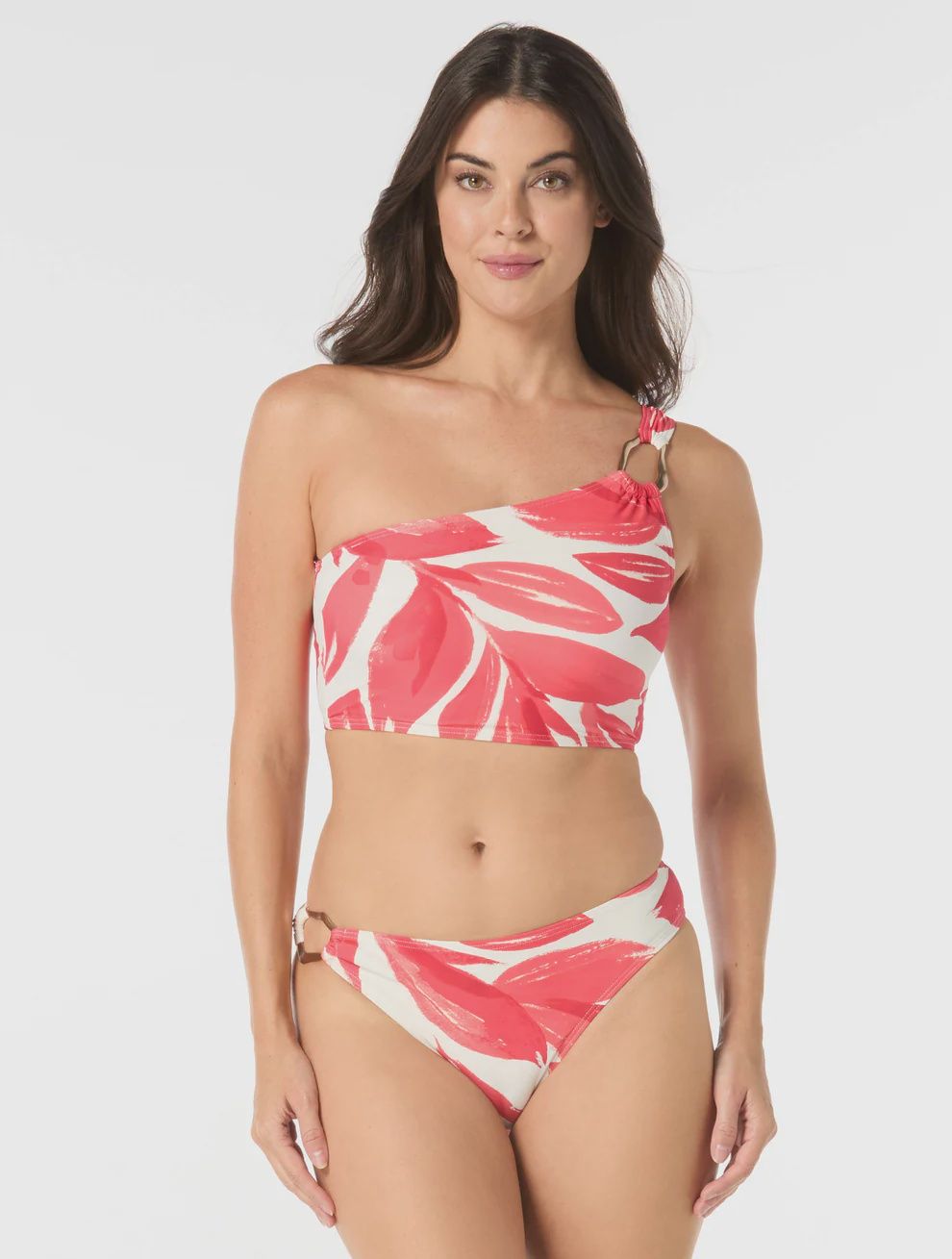 Carmen Marc Valvo One Shoulder Ring Bikini Top